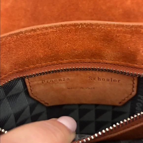 Proenza Schouler Mini Ps1 Suede Bag in Mahogany - Picture 4 of 8